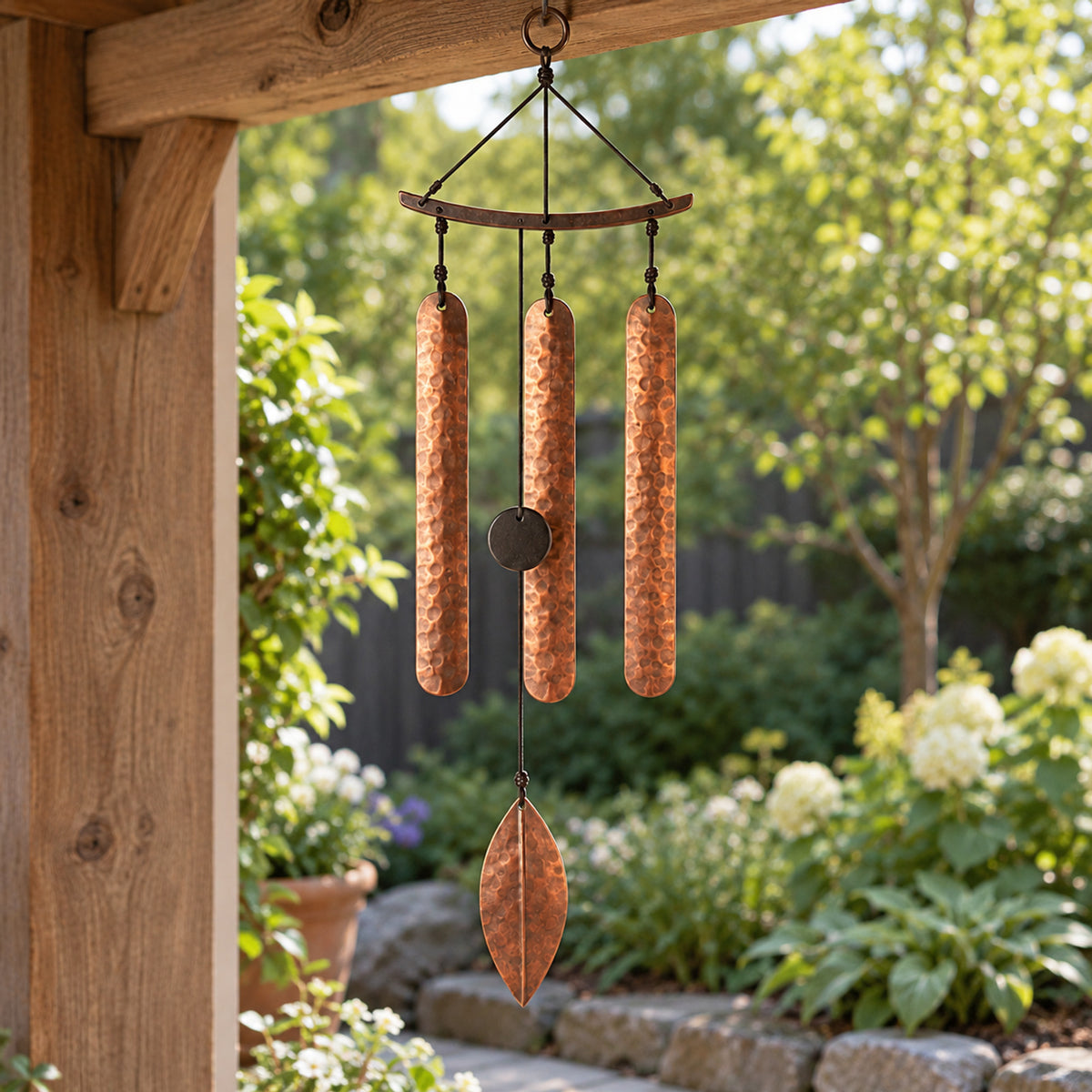 Ember Hammered Metal Wind Chime