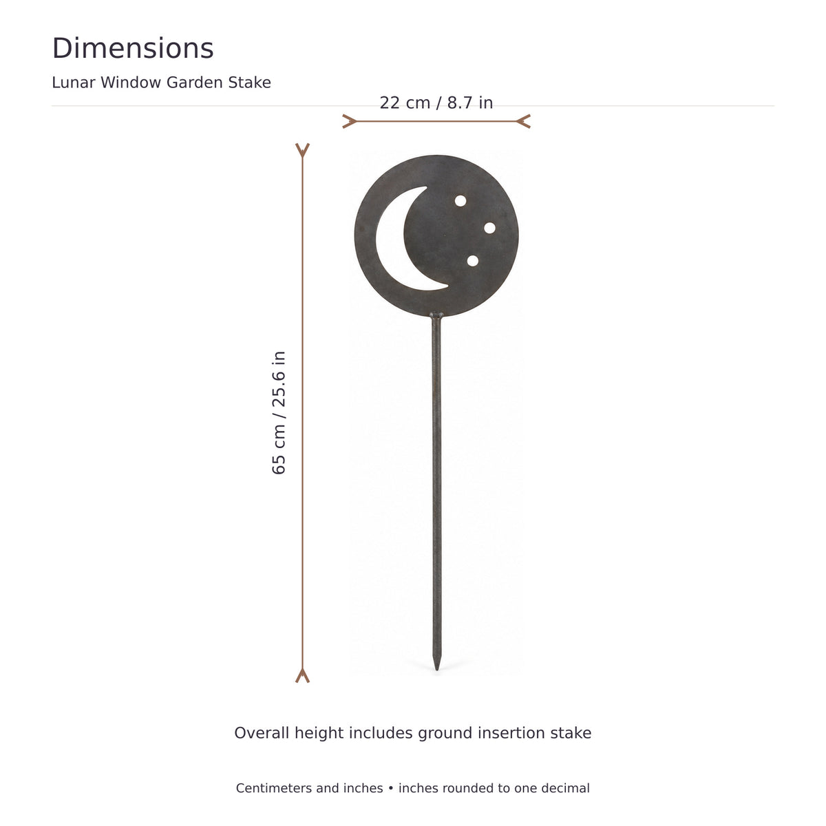 Lunar Window Garden Stake