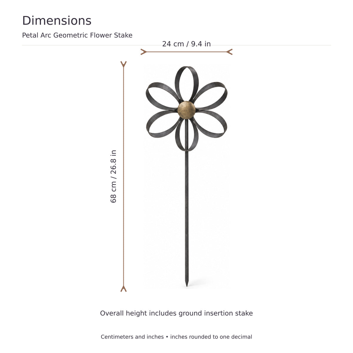 Petal Arc Geometric Flower Stake